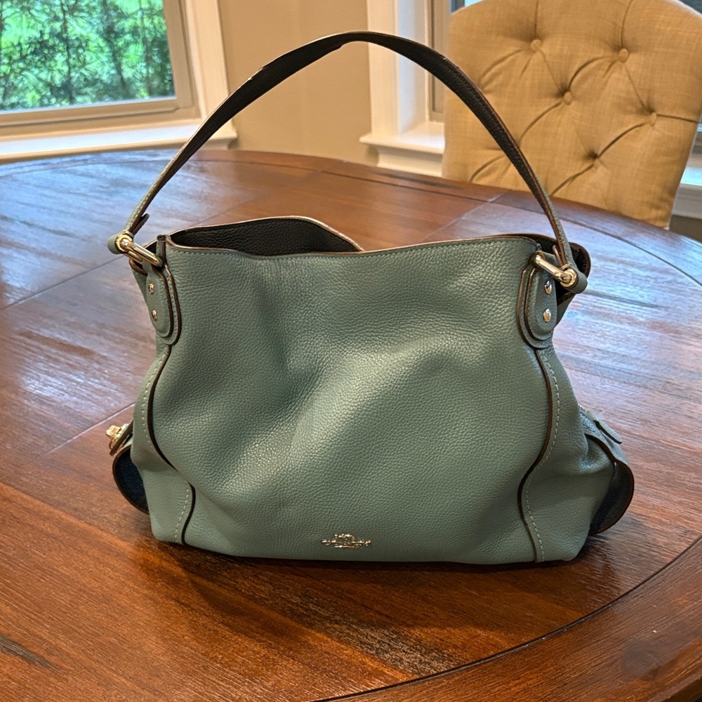 Coach Green Leather Hobo Bag - Picture 3 of 7
